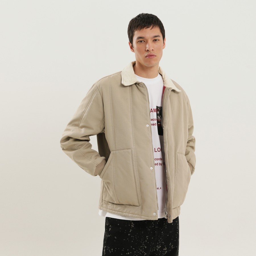 1989 STUDIO Beige padded canvas jacket | TheDoubleF