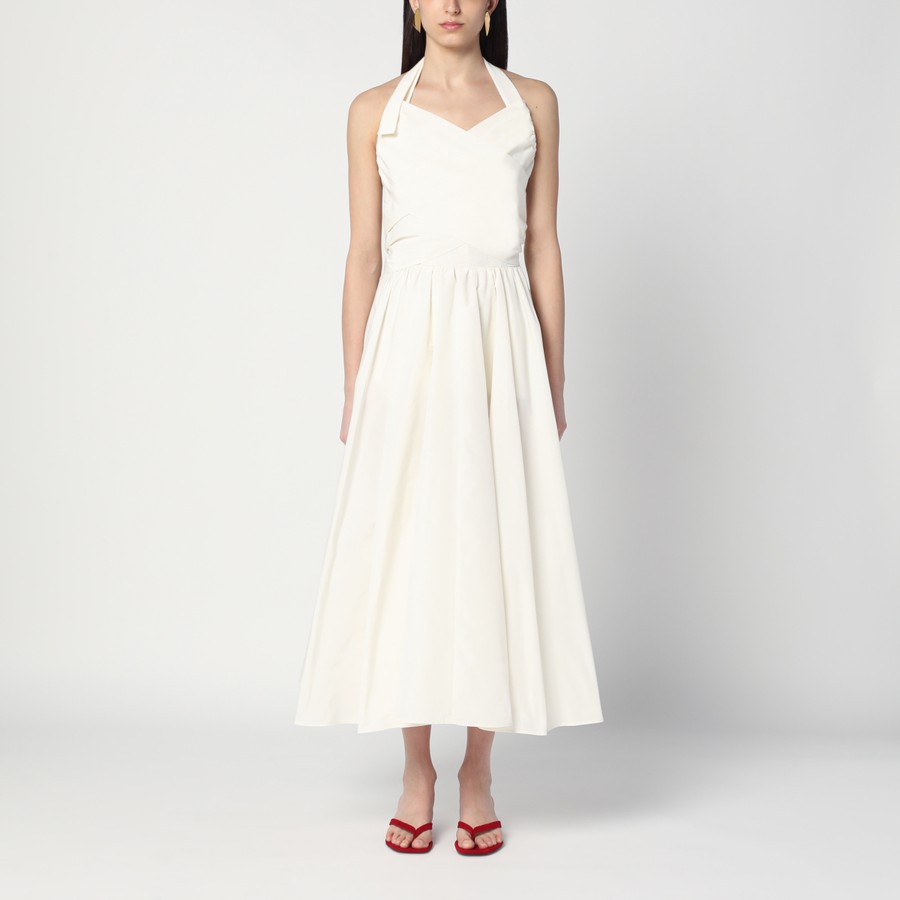 ワンピース PATOU IVORY DRESS WITH A BOW ON THE BACK Patou Ivory dress with a bow on the back | TheDoubleF