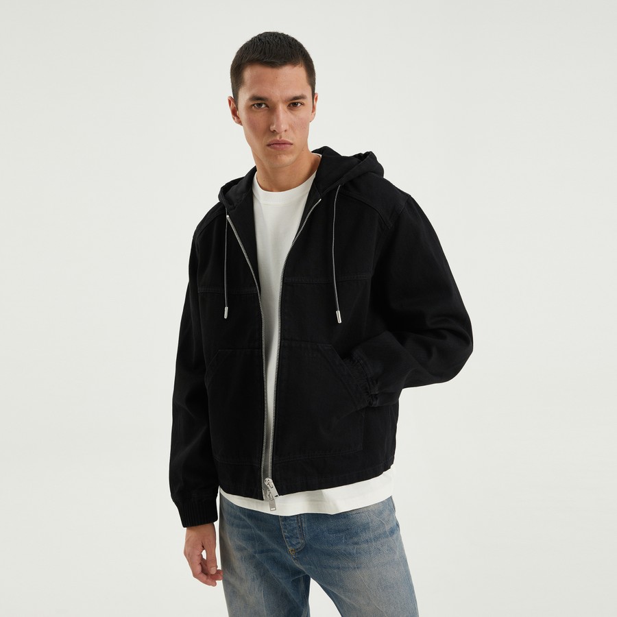 パーカー・フーディ 1989 STUDIO SS23 Logo hoodie (LOGOHOODIE BLACK) 1989 STUDIO Black denim zip hoodie | TheDoubleF