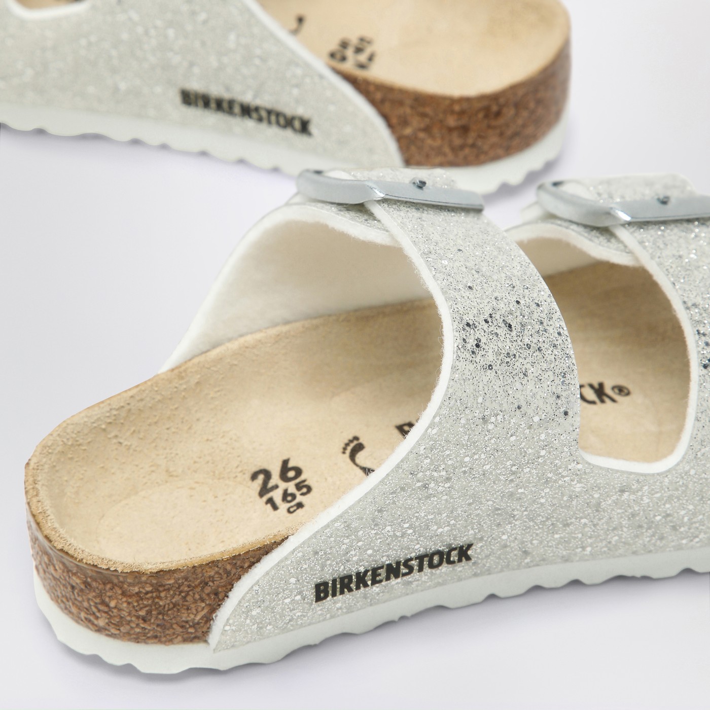 birkenstock arizona cosmic sparkle white