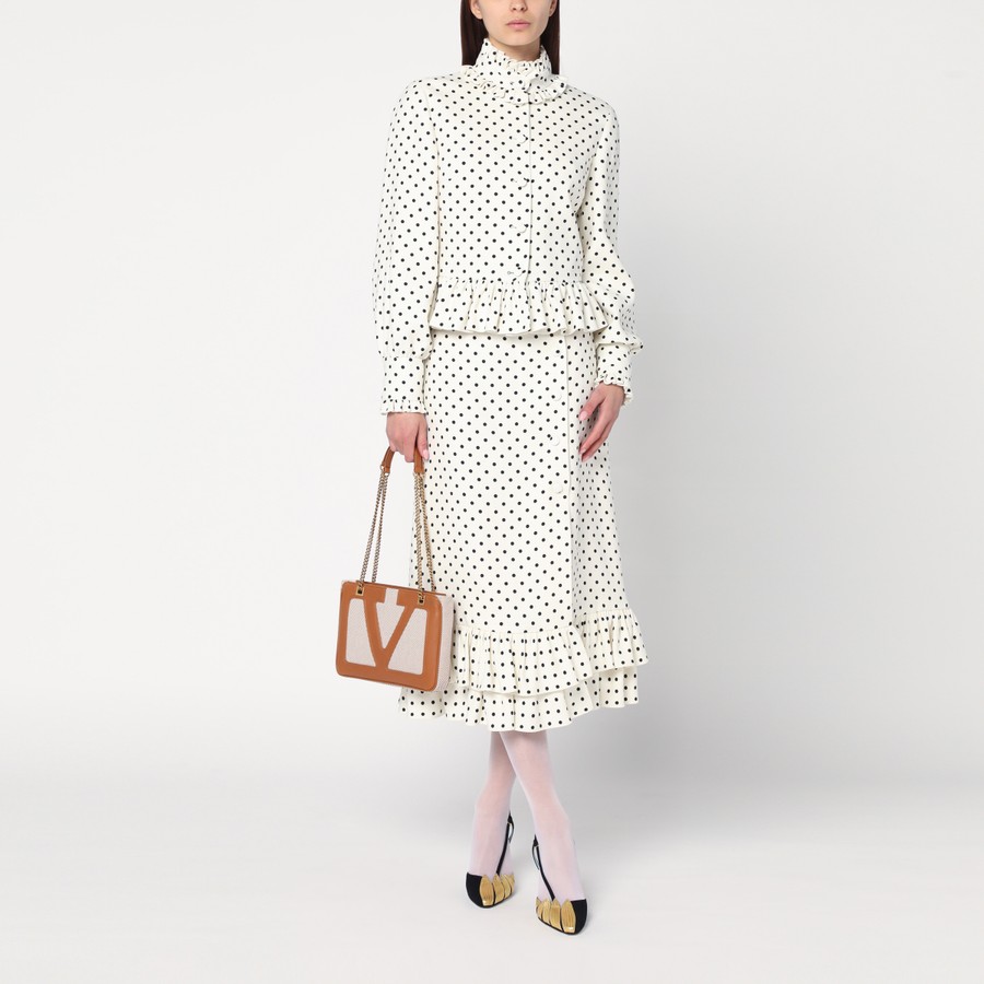 ジャケット Valentino White single-breasted jacket with black polka dots Valentino White single-breasted jacket with black polka dots