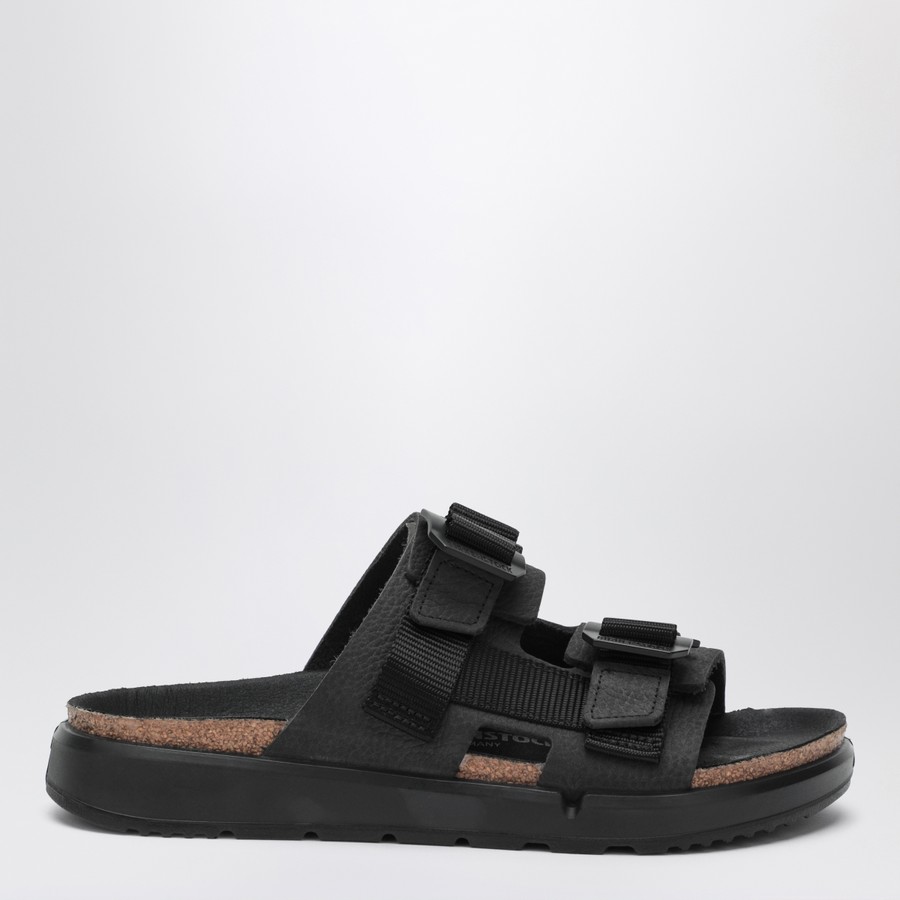 サンダル・ミュール BIRKENSTOCK SS25 (1029353 BLACK) Birkenstock Shinjuku black leather and textile slipper