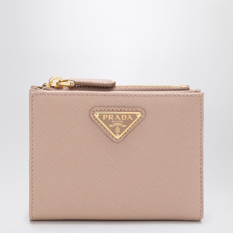 Prada Powder pink Saffiano leather wallet TheDoubleF