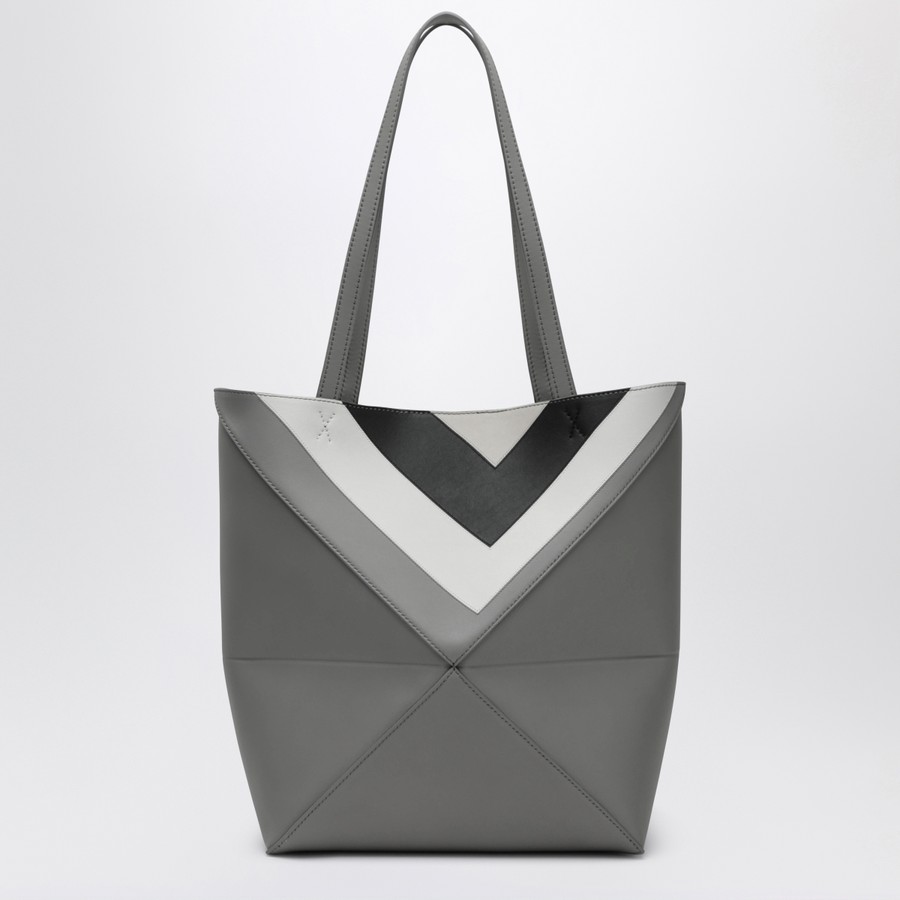 Loewe Medium Puzzle Fold Tote bag Grey/Light Ghost | TheDoubleF