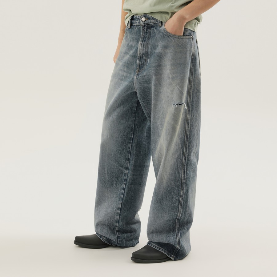 パンツ 90s GOODENOUGH Denim Painter Pants S 1989 STUDIO Rhodesian pants in stone blue denim | TheDoubleF