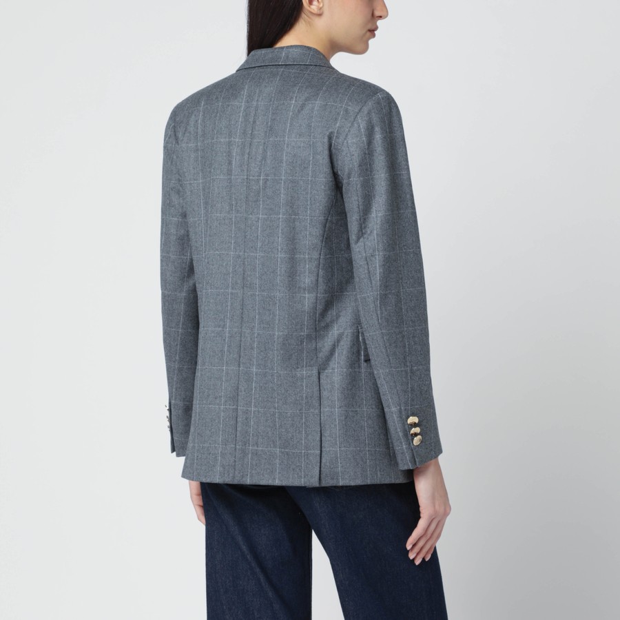 VItoVI Grey single-breasted wool jacket | TheDoubleF