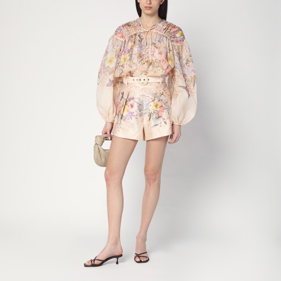 パンツ Zimmermann BERMUDA (4902AS251) ZIMMERMANN Illuminate Tuck shorts with floral print | TheDoubleF