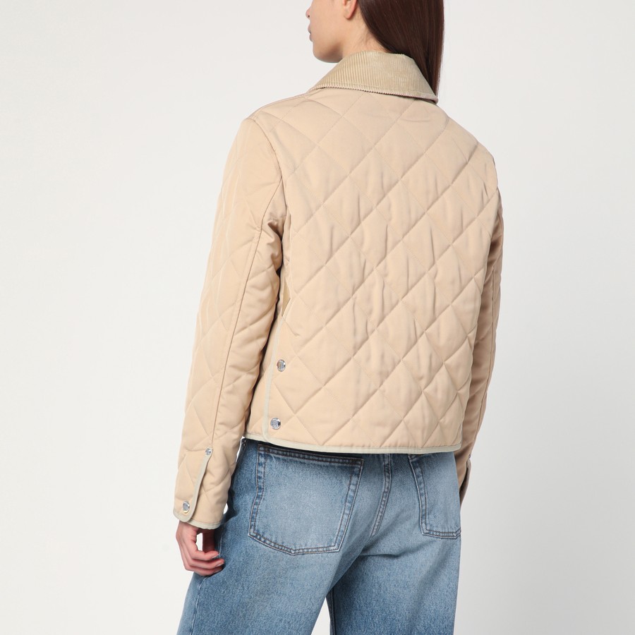 【関税&送料込】Burberry Cropped Beige Quilted Nylon Jacket Burberry Cropped beige quilted nylon jacket | TheDoubleF