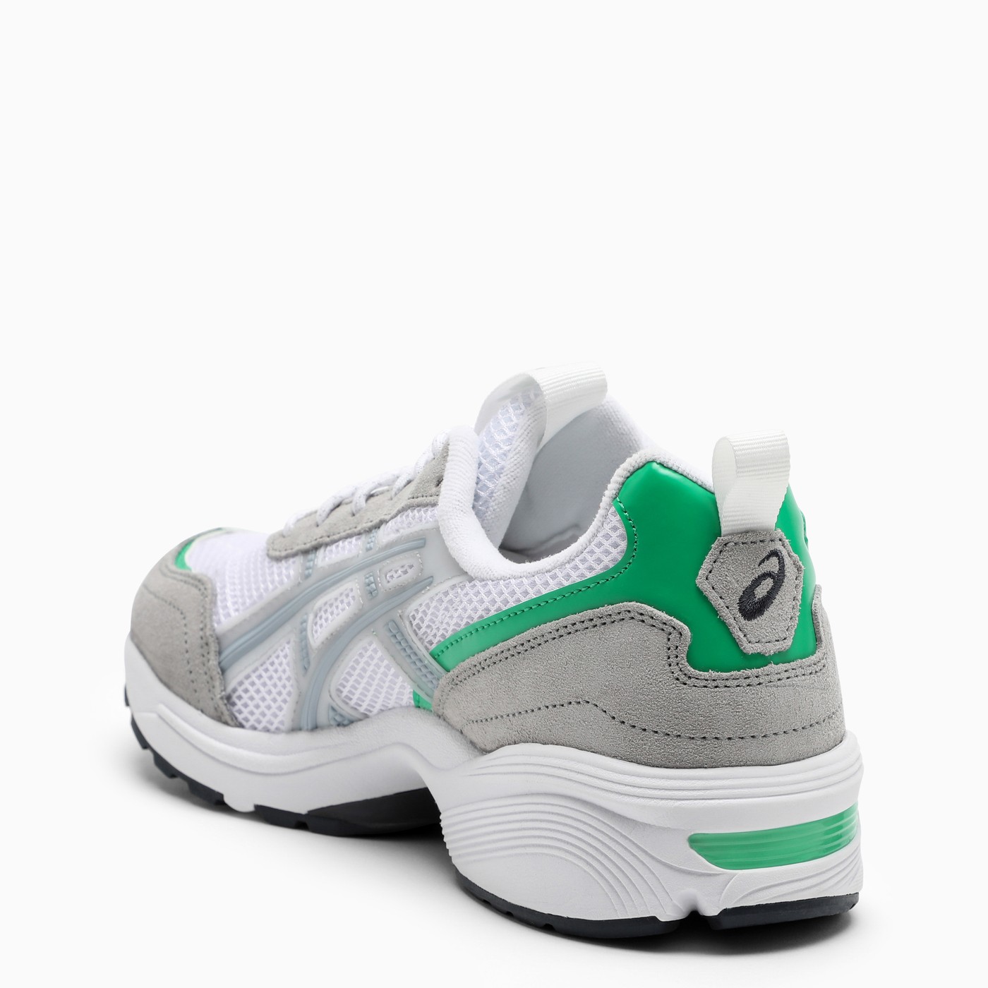 asics grey and green