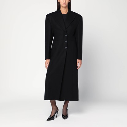 スカート FERRAGAMO ASYMMETRIC BLACK SKIRT WITH BASQUE Ferragamo Asymmetric black skirt with basque | TheDoubleF