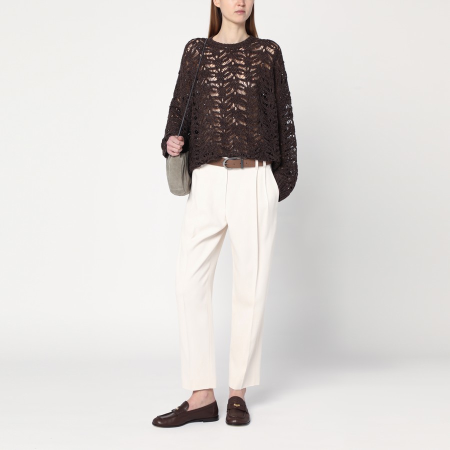 【関税&送料込】Brunello Cucinelli Ivory Trousers In Viscose Brunello Cucinelli Ivory trousers in viscose – Lux Afrique