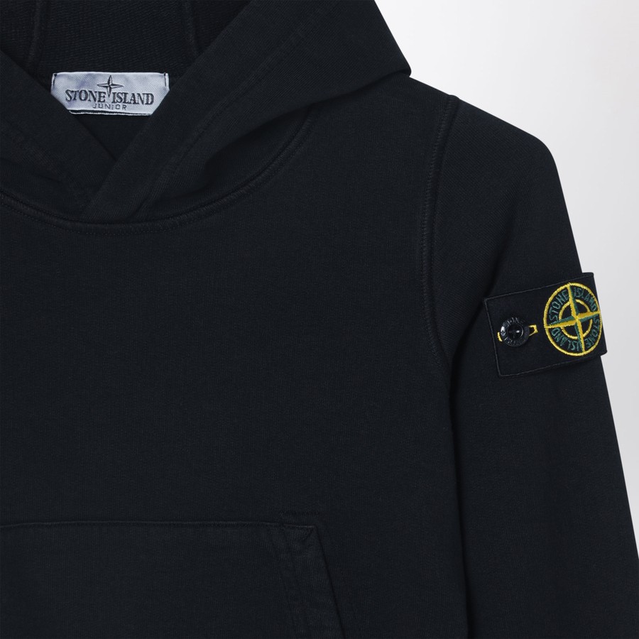 パーカー・フーディ STONE  Men Hoodies K1S156100021S0060 V0029 BLACK Stone Island Malfile Fleece Garment Dyed Old Effect Zip