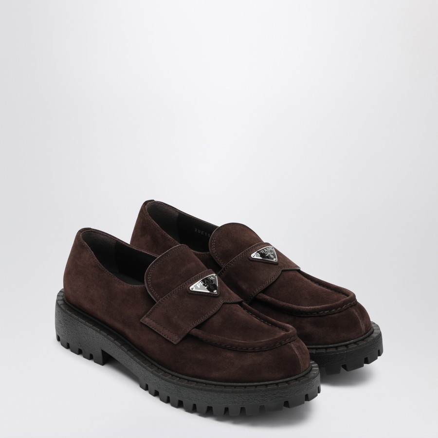 Prada Brown suede leather loafers | TheDoubleF