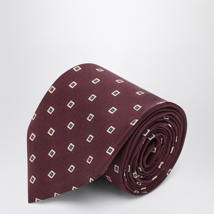 ファッション雑貨・小物その他 Saint Laurent Bordeaux silk tie with print Saint Laurent Bordeaux silk tie with print | TheDoubleF