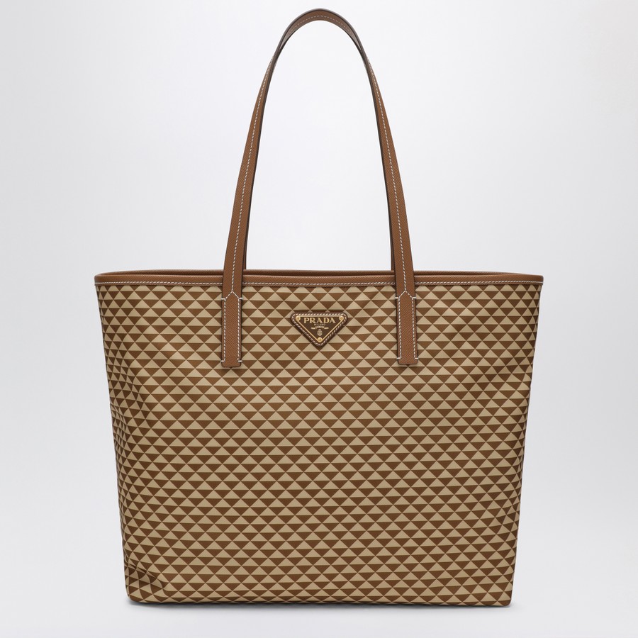 PRADA Caramel-coloured bag in printed Re-Nylon【関税送料込】 Prada Caramel-coloured bag in printed Re-Nylon | TheDoubleF