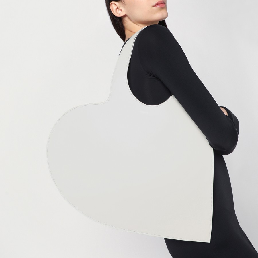 Coperni White leather Heart tote bag | TheDoubleF