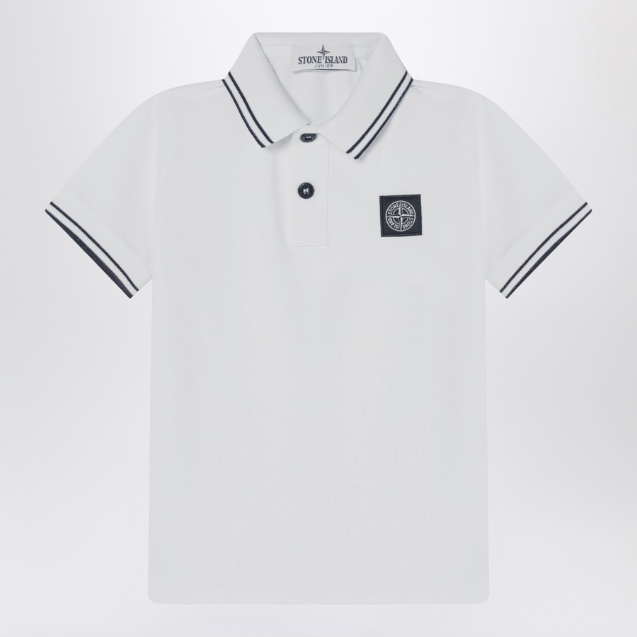 ポロシャツ STONE LOGO COTTON POLO SHIRT Stone Island White cotton polo shirt | TheDoubleF