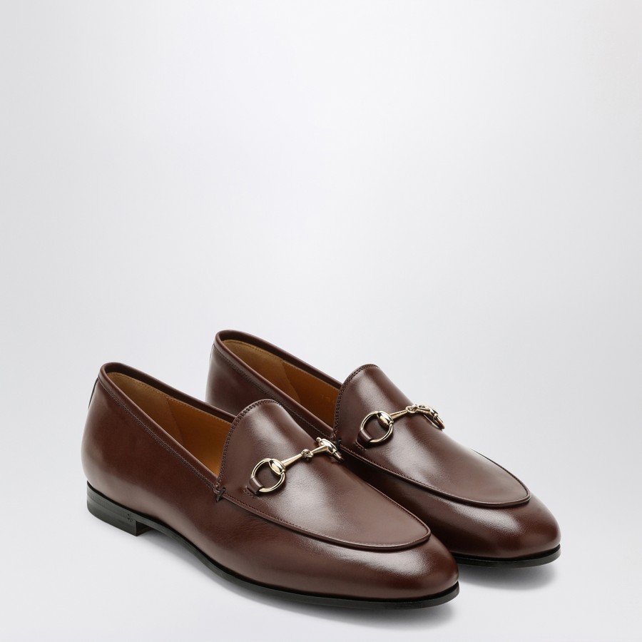 ローファー・オックスフォード GUCCI BROWN JORDAAN LOAFER IN LEATHER Women's Gucci Jordaan loafer in dark brown leather | GUCCI® US