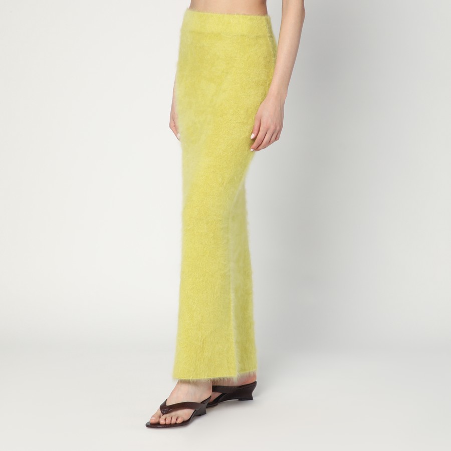 スカート Soft Goat Long Lime-coloured brushed cashmere skirt Soft Goat Long Lime-coloured brushed cashmere skirt | TheDoubleF