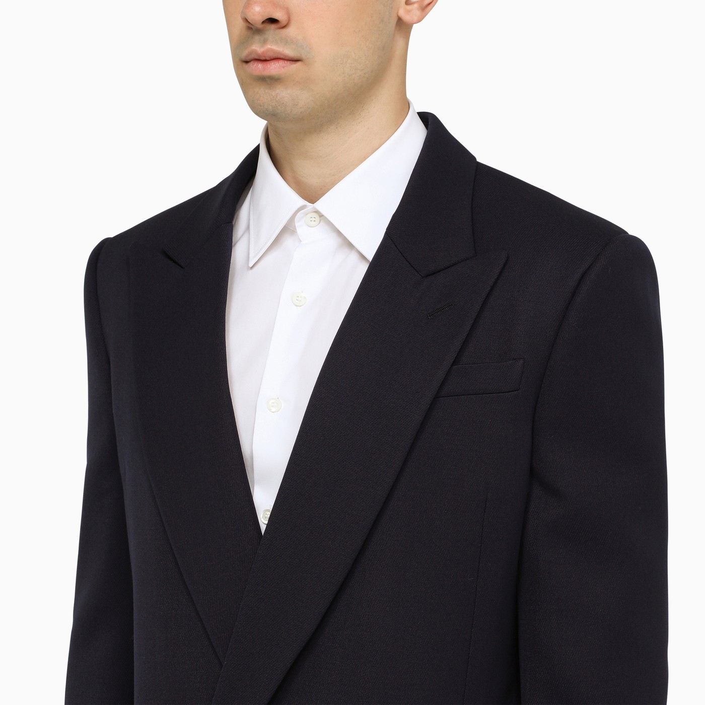 Alexander McQueen Doublebreasted coat navy TheDoubleF