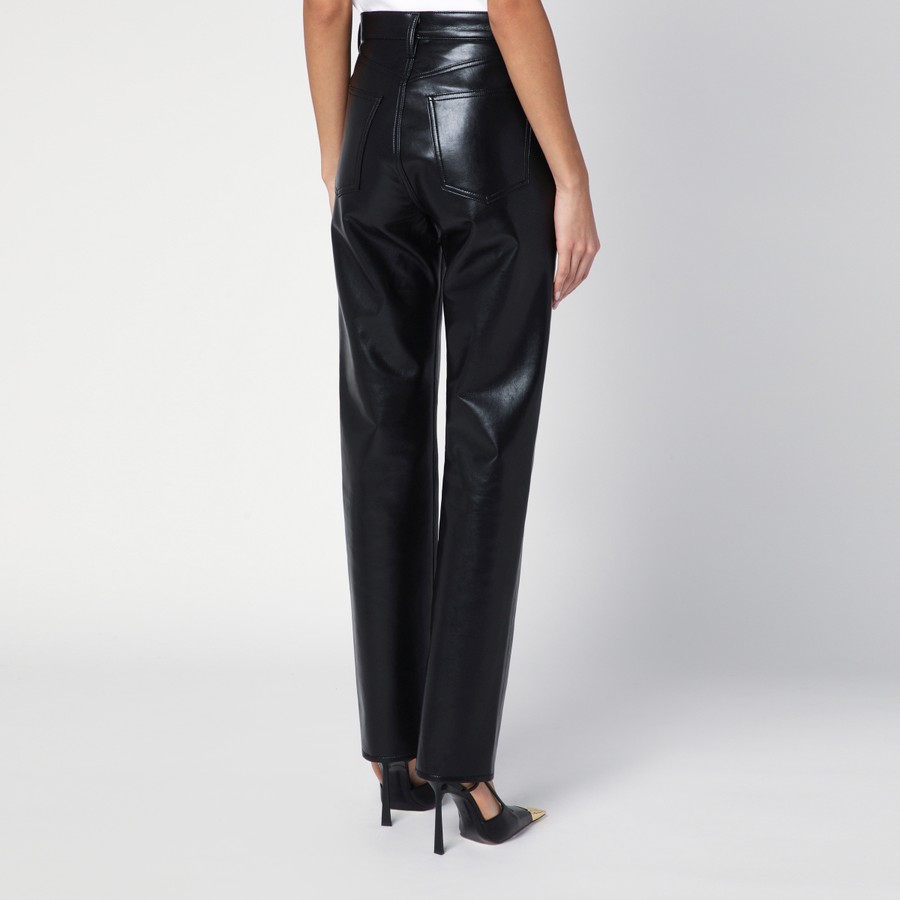 パンツ AGOLDE Woman Pants Black A2041285 DETOX AGOLDE Black faux leather trousers | TheDoubleF