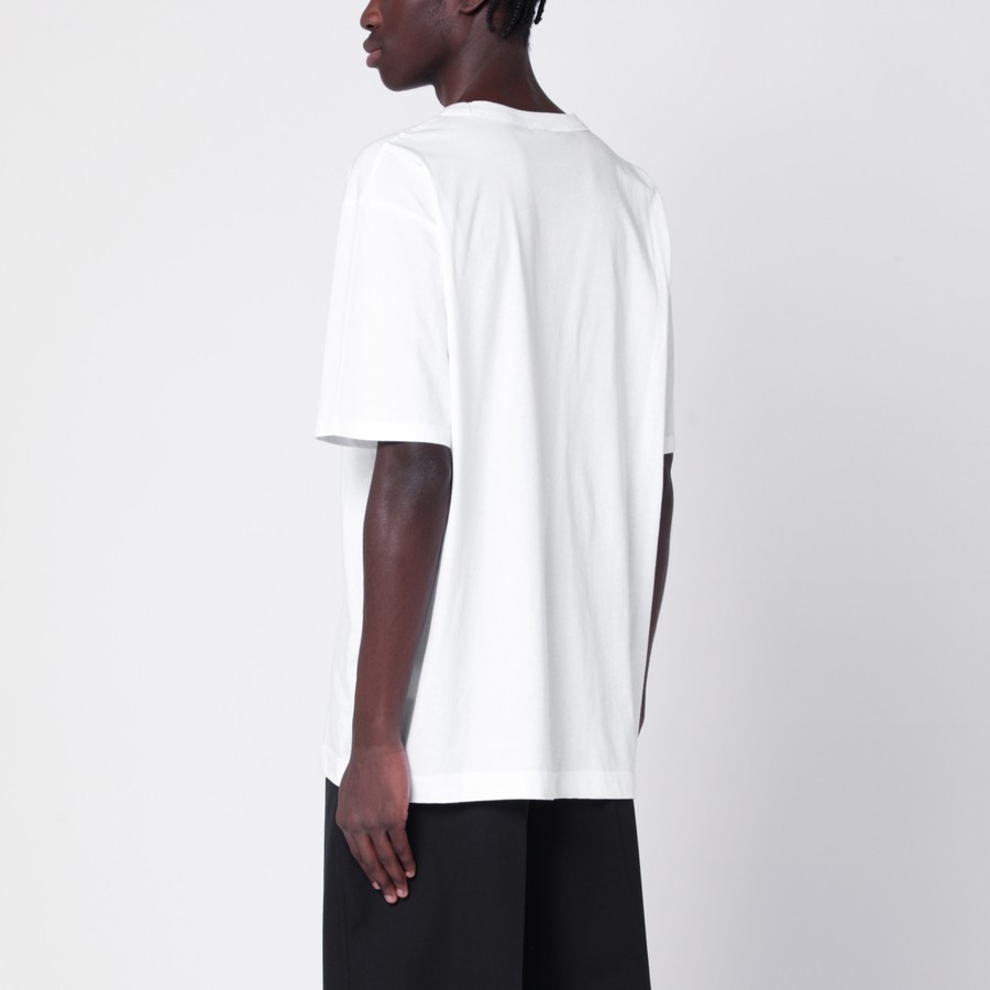 Tシャツ・カットソー DRIES VAN NOTEN Men T Shirts 211091600 001 WHITE Dries Van Noten White oversized cotton T-shirt | TheDoubleF