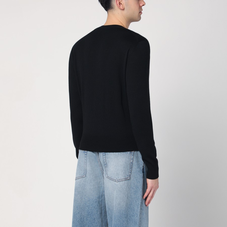 Ami Paris Black Ami De Coeur wool jumper | TheDoubleF