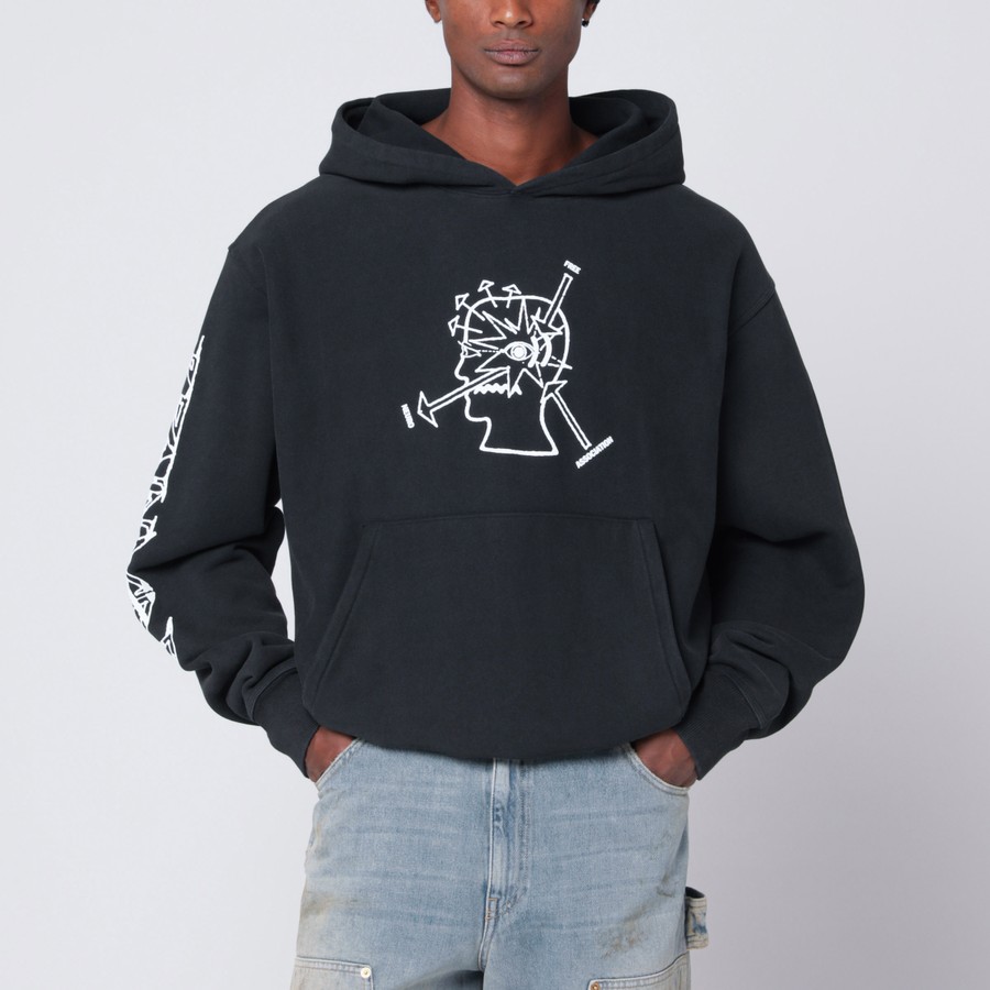 スウェット・トレーナー BRAIN DEAD FADED BLACK NEURO FREE ASSOCIATION SWEATSHIRT Brain Dead Faded black Neuro Free Association sweatshirt