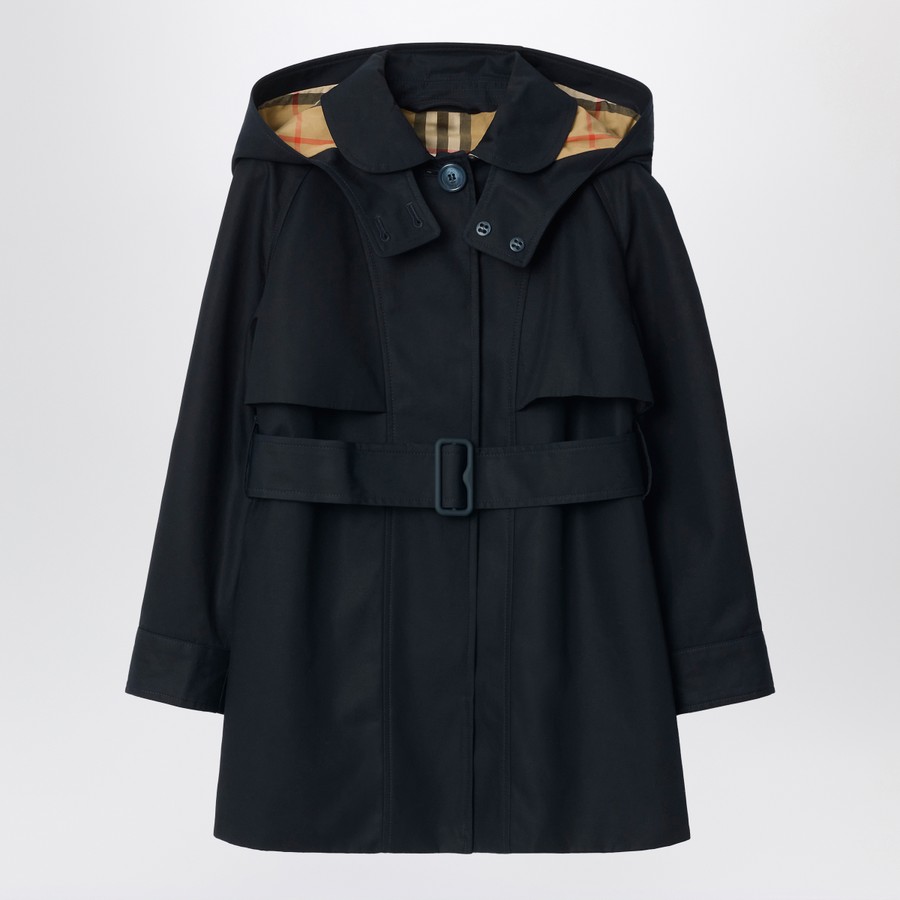Burberry Trench monopetto blu navy in cotone TheDoubleF
