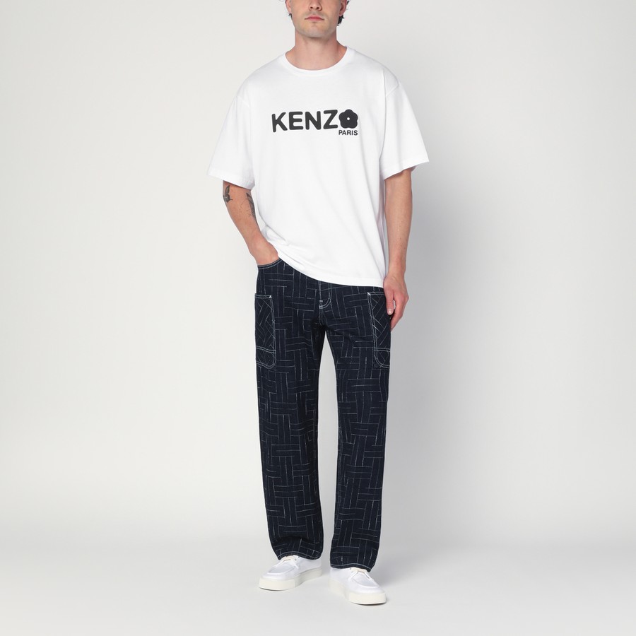 KENZO FF55TS4914SG99J 関税送料込 KENZO White cotton T-shirt with logo | TheDoubleF