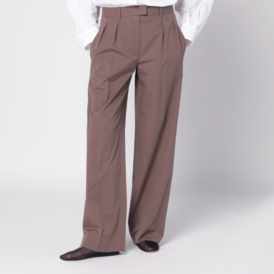 【関税&送料込】The Row Taupe Cotton Trousers The Row Taupe cotton trousers | TheDoubleF