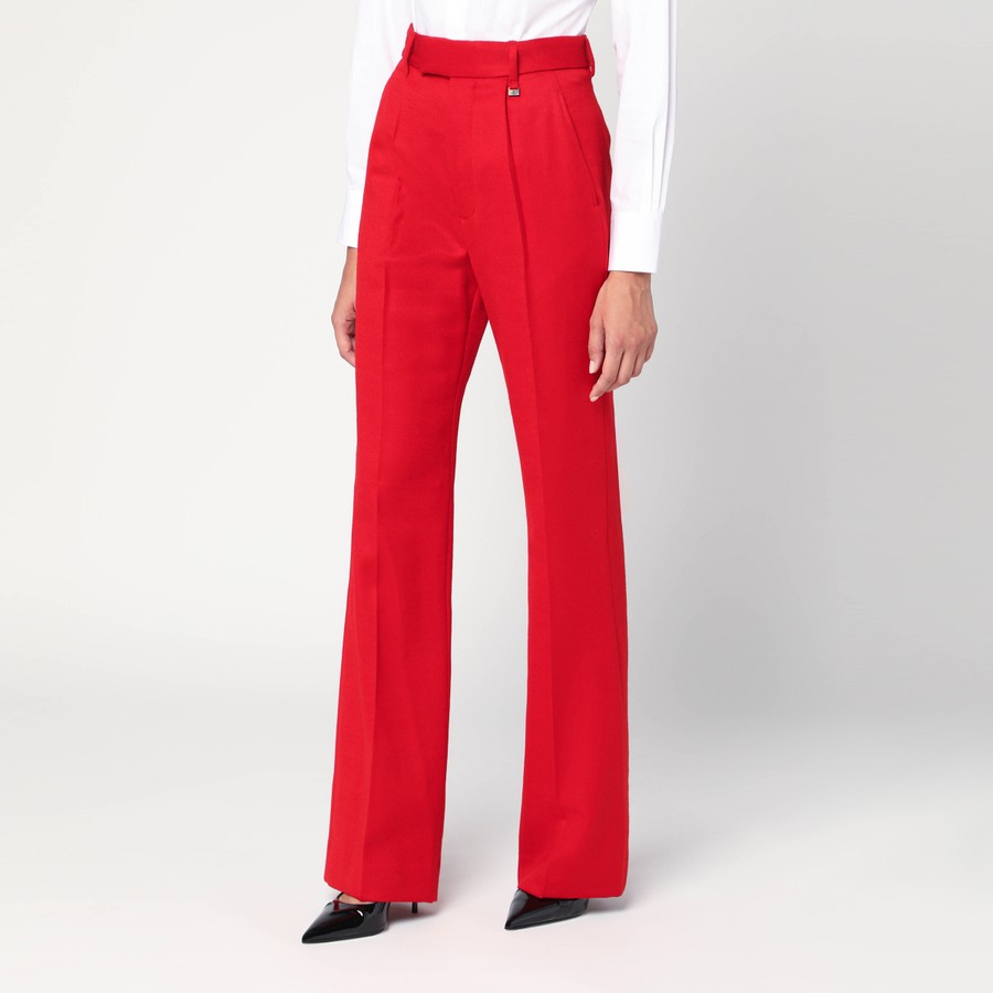 Vivienne Westwood Red flared pants in wool | TheDoubleF