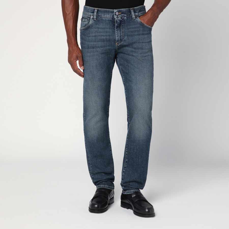 Dolce&Gabbana Jean slim stretch bleu clair délavé TheDoubleF