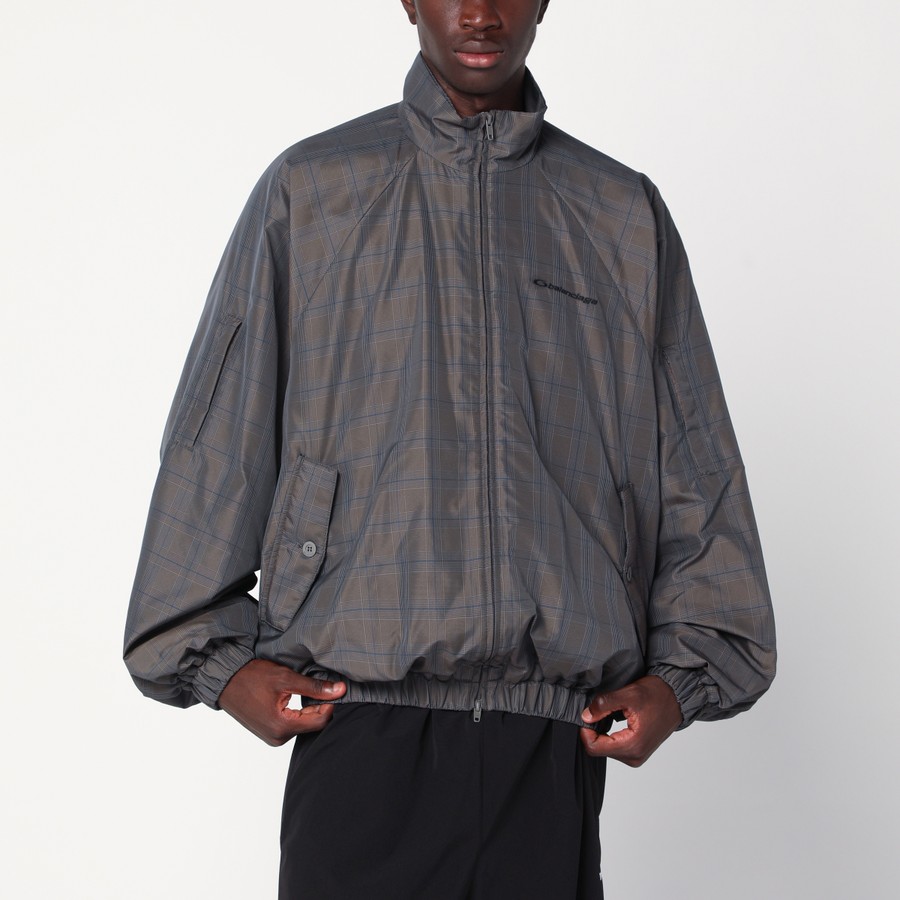 BALENCIAGA ナイロンジャケット グレー/ネイビー BALENCIAGA コットンナイロンジャケット グレー/ネイビー