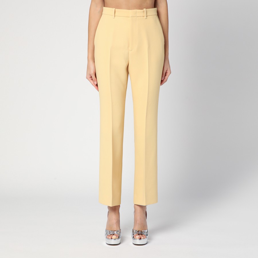 ボトムスその他 GUCCI Cream coloured wool crepe trousers GUCCI Cream coloured wool crêpe trousers | TheDoubleF