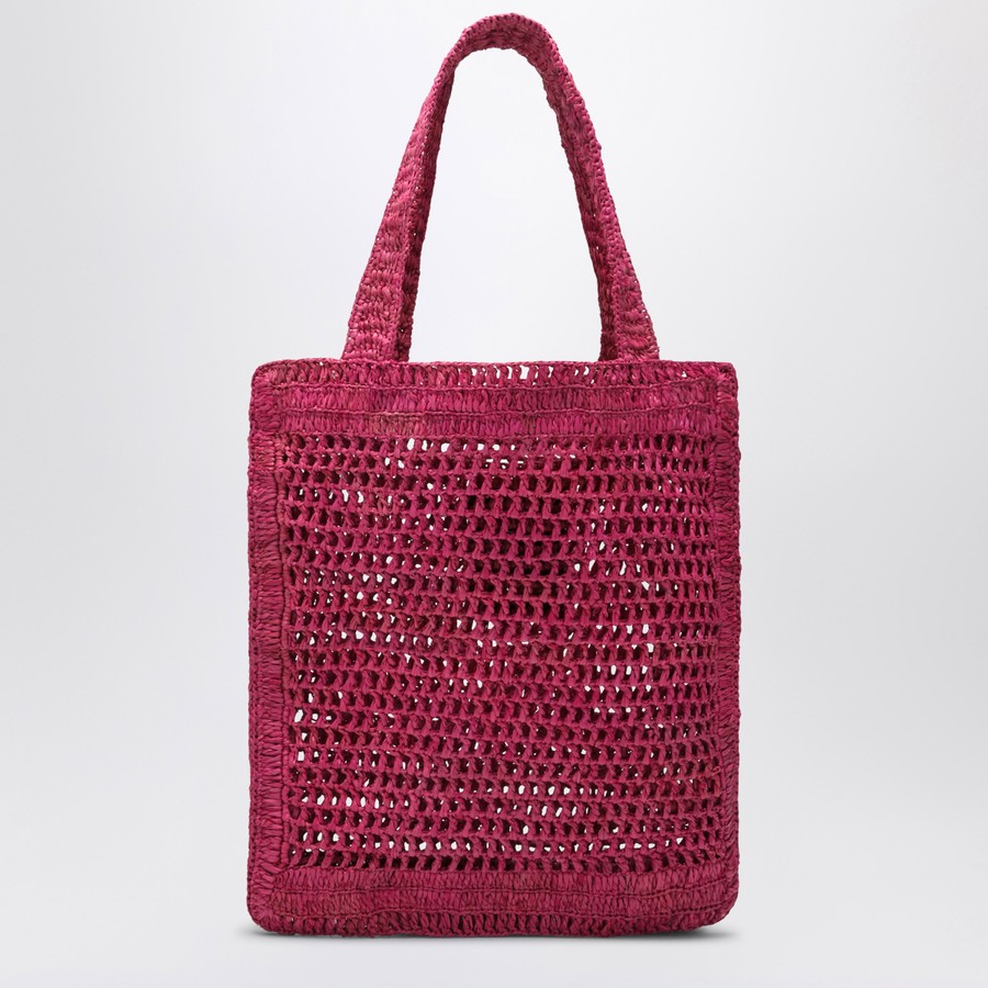 トートバッグ CHLOE Woman Tote bags Fuchsia CH25US901P08 6P1 Chloé Tote bag Summer Banana in fuchsia raffia | TheDoubleF