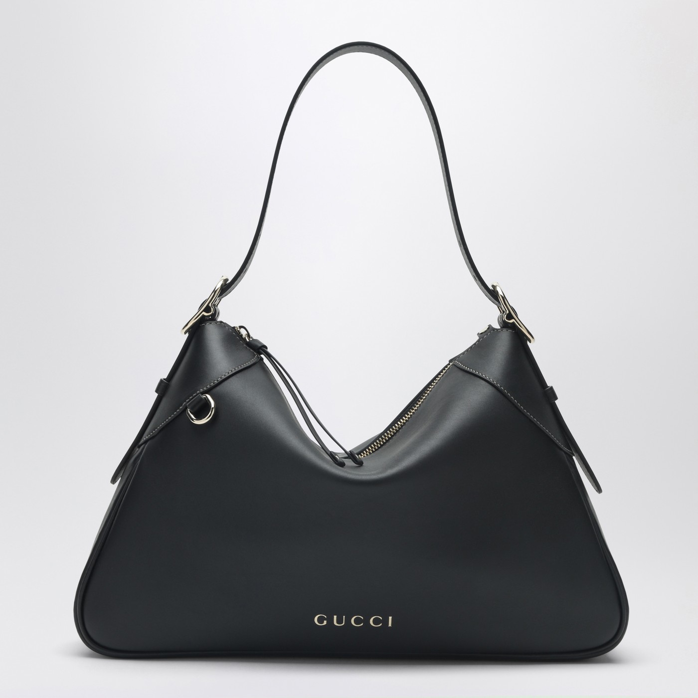 【関税&送料込】Gucci Black Leather Large Gg Emblem Shopping GG Emblem large tote bag in black leather | GUCCI® US