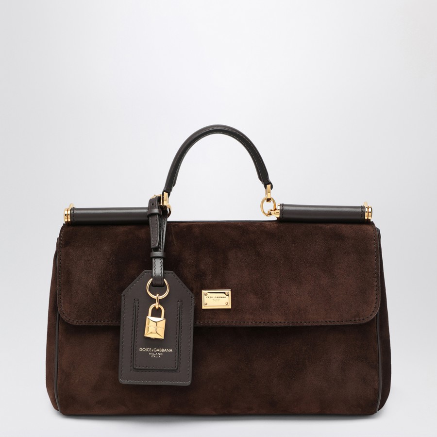 【関税&送料込】Dolce&Gabbana Brown Suede Leather Bag My Sic Dolce&Gabbana Brown suede leather bag My Sicily | TheDoubleF