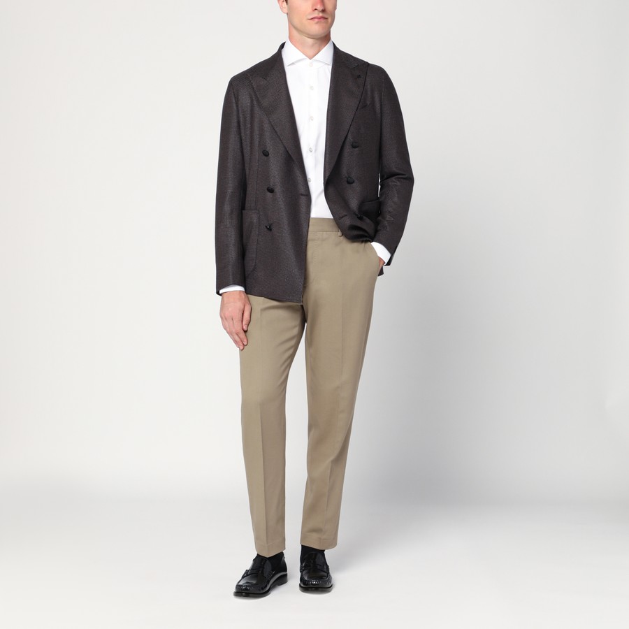 ボトムスその他 Tagliatore Double-Breasted Stretch Wool Jacket Tagliatore New York black wool double-breasted jacket