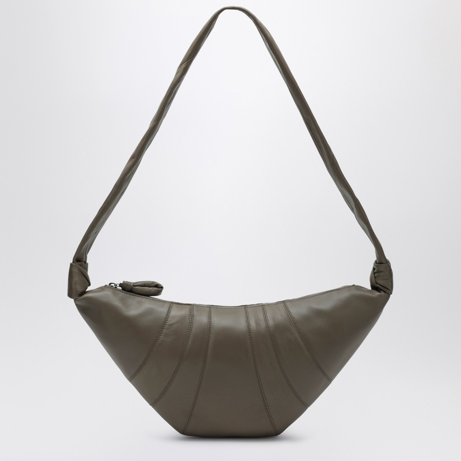 バッグ Lemaire M Croissant Bag Pistachio LARGE CROISSANT BAG - Dusty Khaki - Soft Grained Leather - Unisex