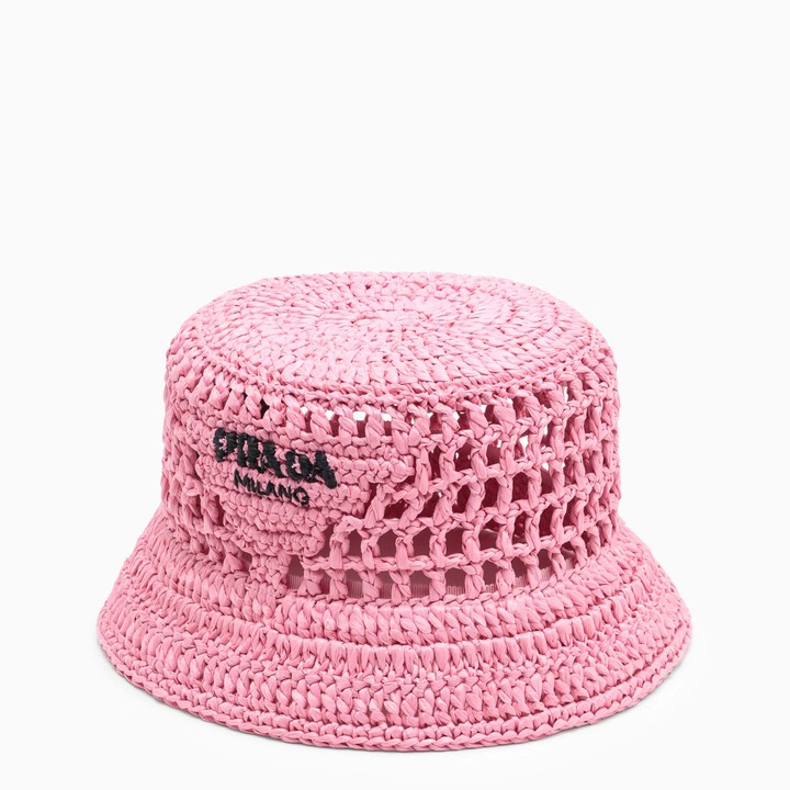 prada bucket hat pink