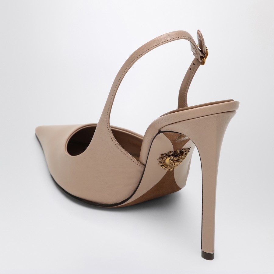 【関税&送料込】Dolce&Gabbana Slingback In Nude Leather Dolce & Gabbana Dolce&Gabbana Slingback in nude leather