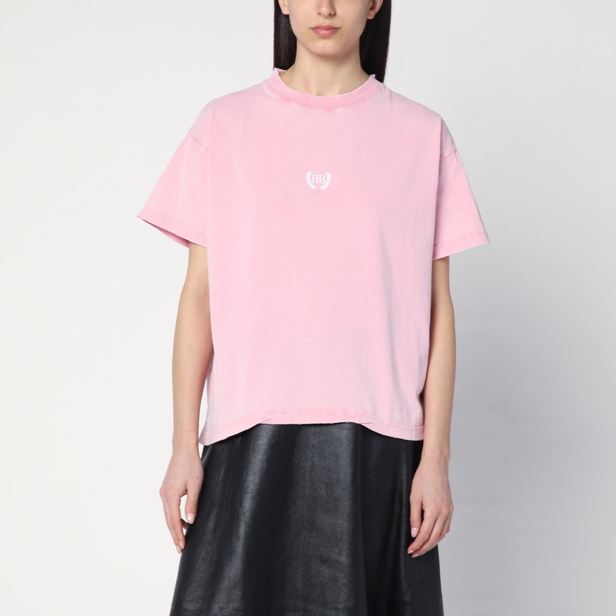 【BALENCIAGA】Laurel Classic Boxy Tシャツ Women's Laurel Classic Boxy T-shirt in Yellow | Balenciaga US