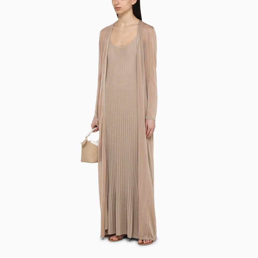 ワンピースその他 Max Mara Pianoforte Light yellow long dress with lurex in vi Max Mara Pianoforte Light yellow long dress with lurex in