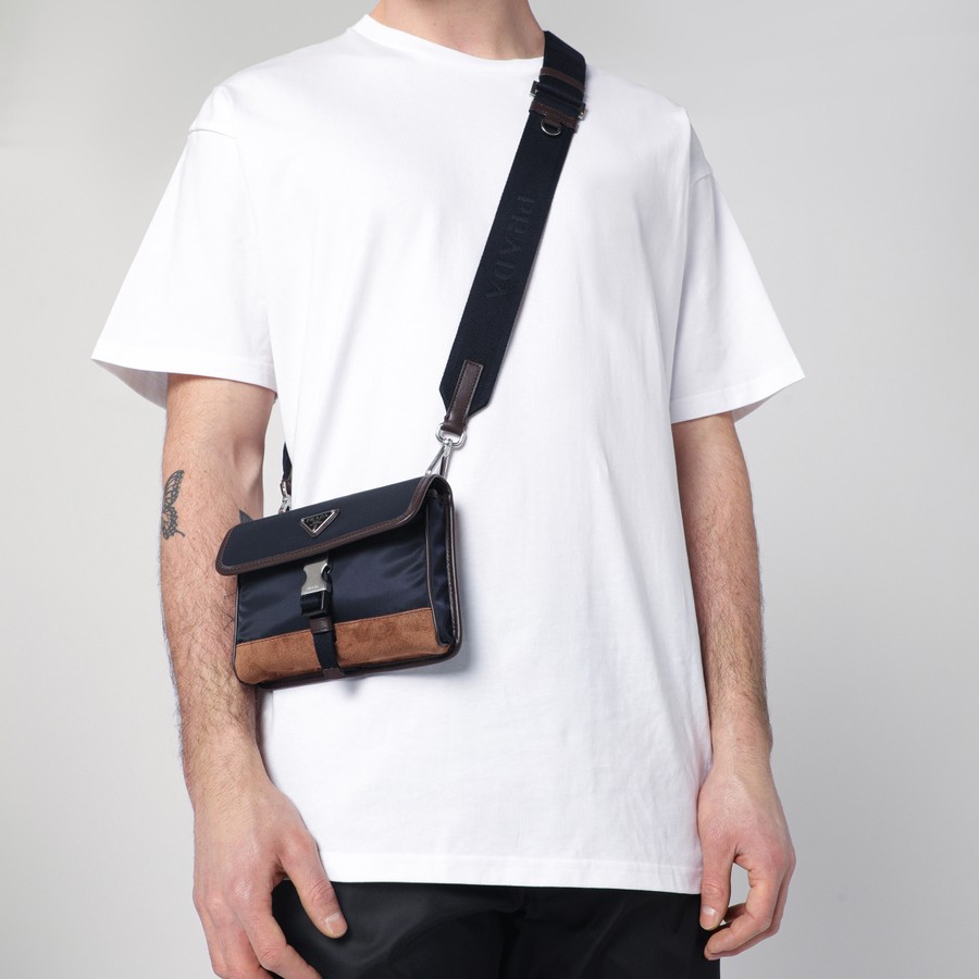 Prada Blue/brown smartphone case in Re-Nylon | TheDoubleF