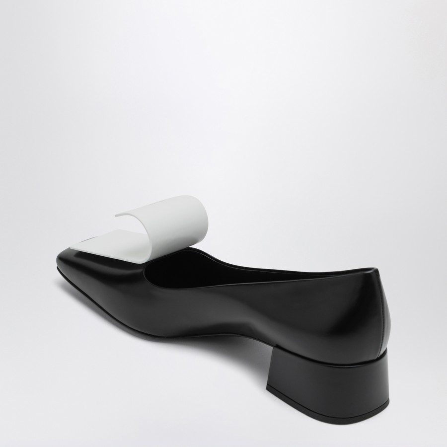 パンプス PRADA BLACK AND WHITE LEATHER DECOLLETE Prada Black and white leather décolleté | TheDoubleF