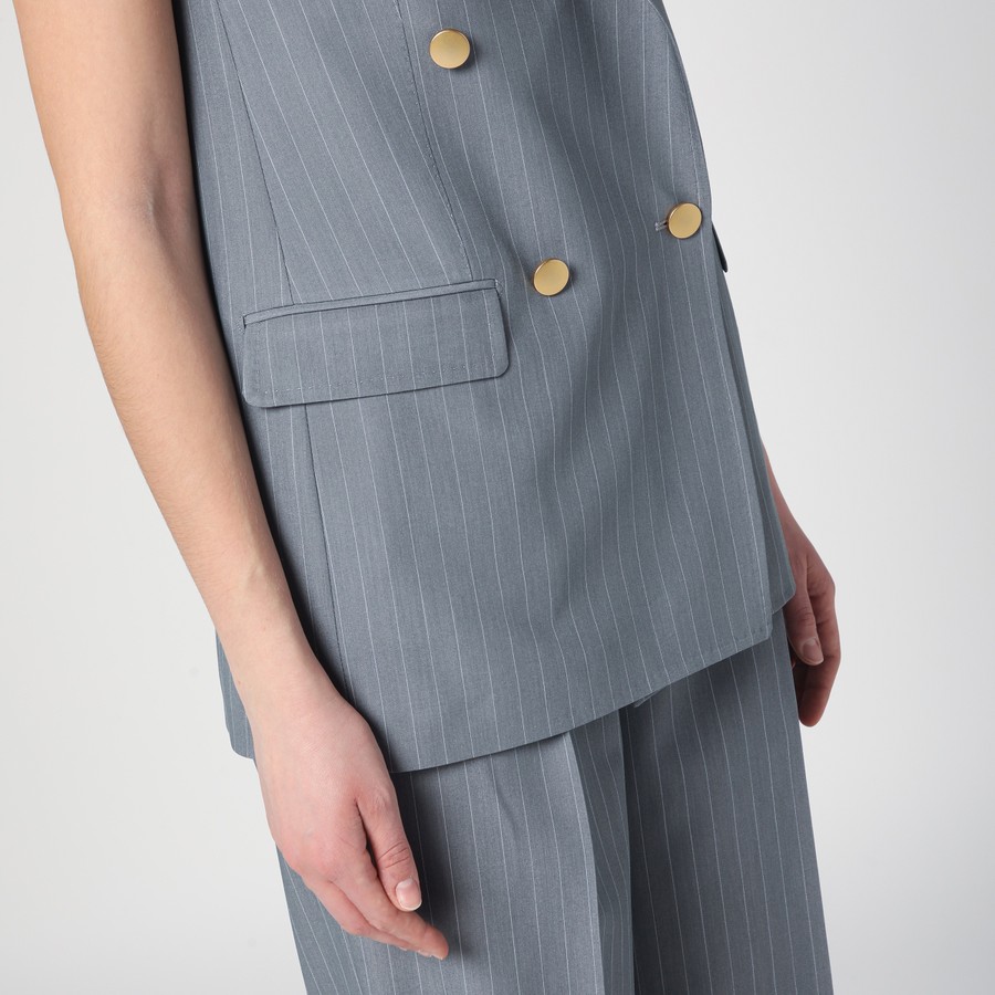 ジャケット Tagliatore Grey pinstripe double breasted waistcoat Tagliatore Grey pinstripe double breasted waistcoat | TheDoubleF