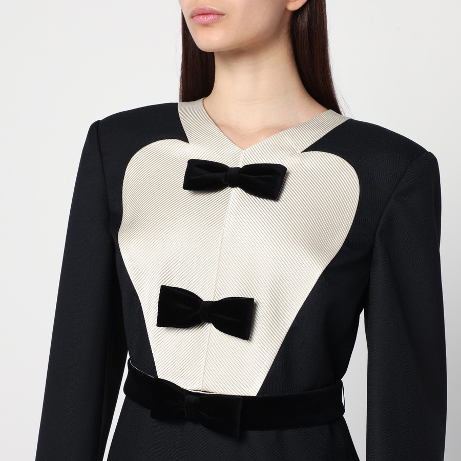 ワンピースその他 Valentino Black midi wool dress with bows Valentino Black midi wool dress with bows | TheDoubleF