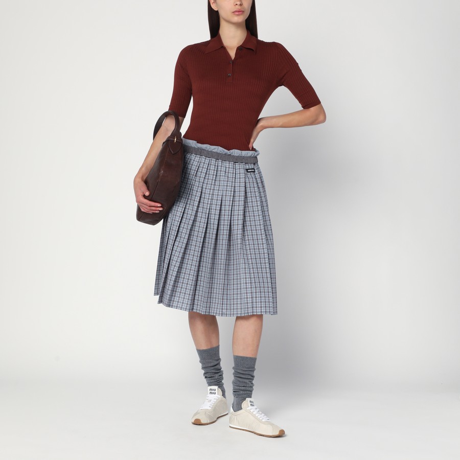 スカート MIU MIU SKIRTS AVIO+BORDEAUX NWOT Miu Miu Italy Lined Straight Skirt w/dark gold sequins