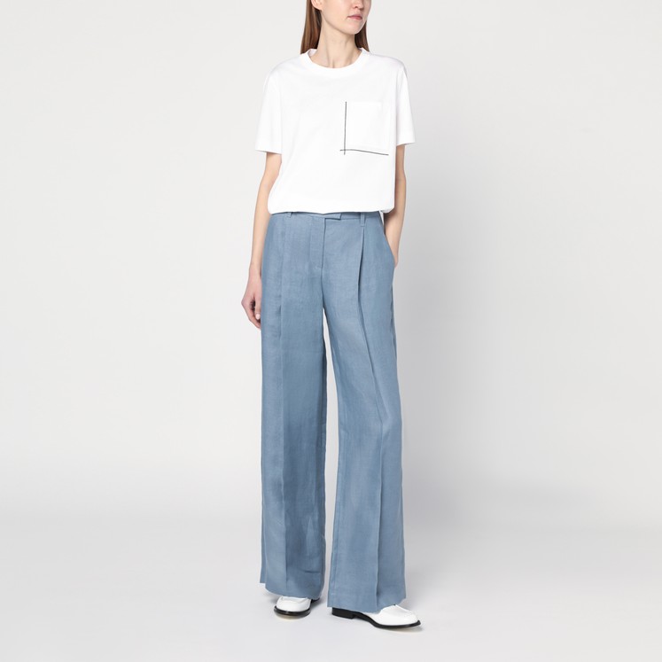 Brunello Cucinelli Avio-coloured linen blend jacket | TheDoubleF